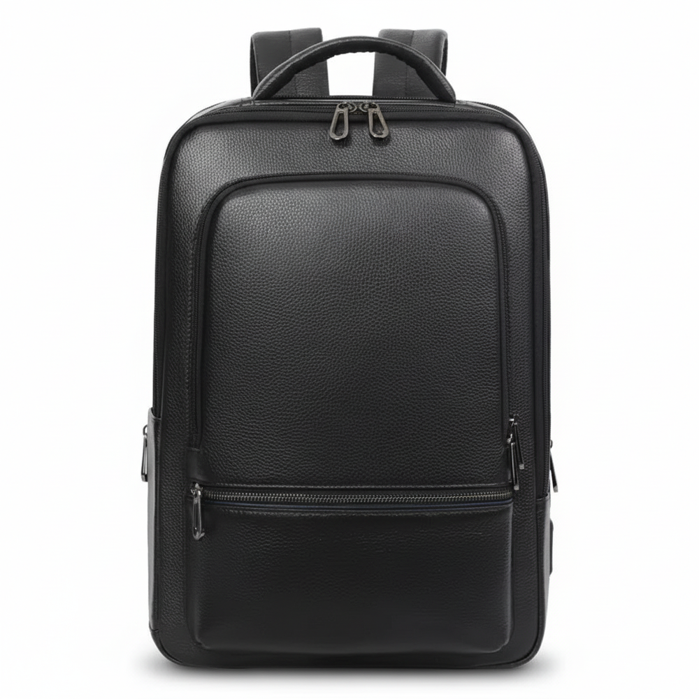 The Roma — Full Grain Leather Laptop Backpack