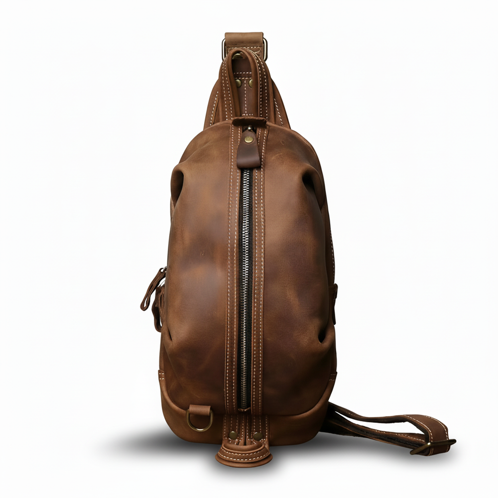 Cortona — Crazy Horse Leather Messenger Sling